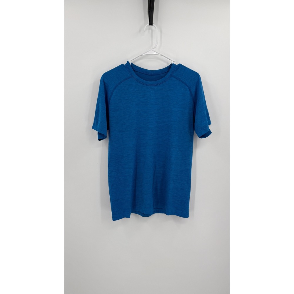 Lululemon Metal Vent Tech Short Sleeve Shirt Mens Medium Blue Heather Athletic